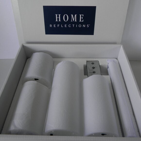 Home Reflections Flameless Candles Ultimate 6-piece decorator set w/remote WHITE - Picture 1 of 3